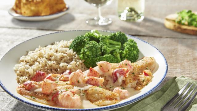 New! Lobster-Topped Stuffed Flounder